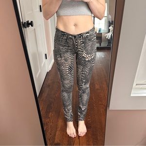 rag & bone feather print leggings